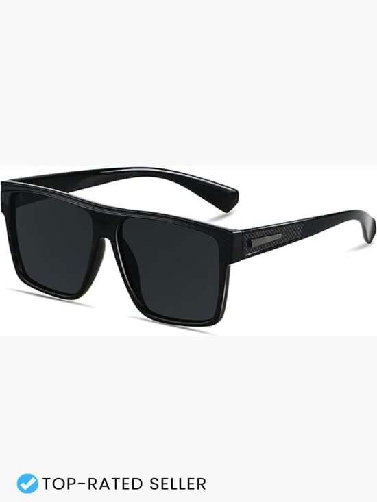 Square Polarized Sunglasses Oversized Flat Top UV Protection Driving Shades main image 3